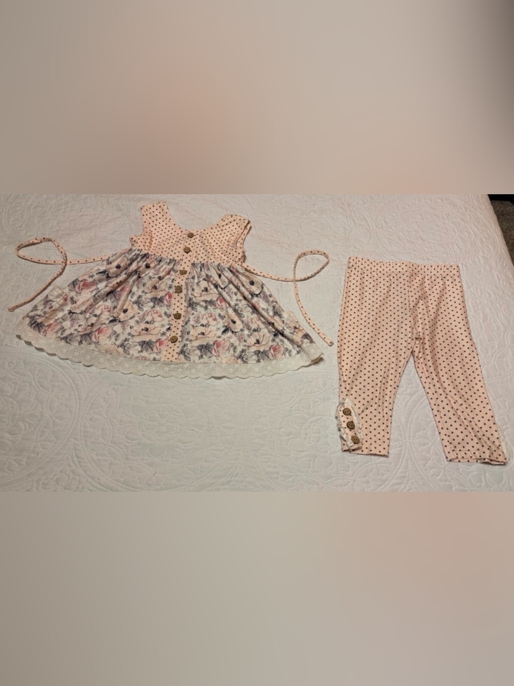 Cheeky Plum 2 Piece Tunic Top & Capri Leggings Set-Size 4T